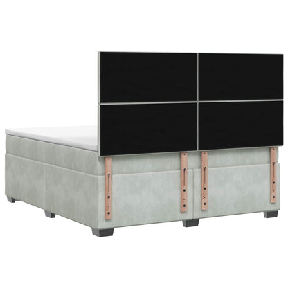 Letto box spring con materasso Grigio Chiaro 180 x 200 cm | homemem39