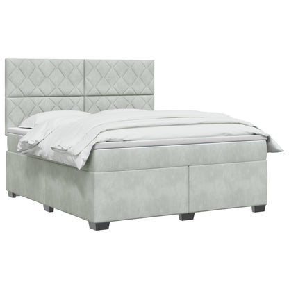 Letto box spring con materasso Grigio Chiaro 180 x 200 cm | homemem39