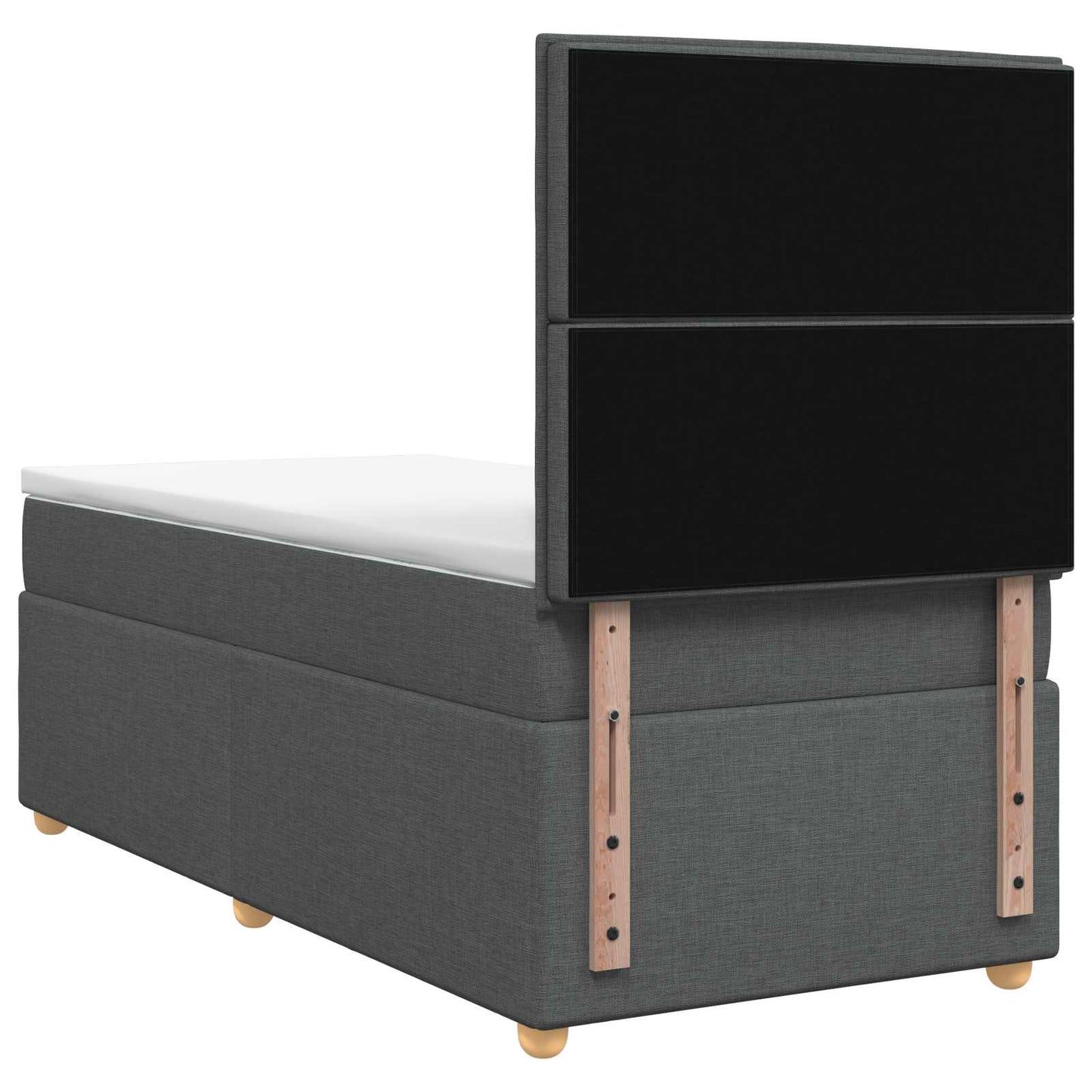 Letto box spring con materasso Grigio Scuro 80 x 200 cm Tessuto | homemem39