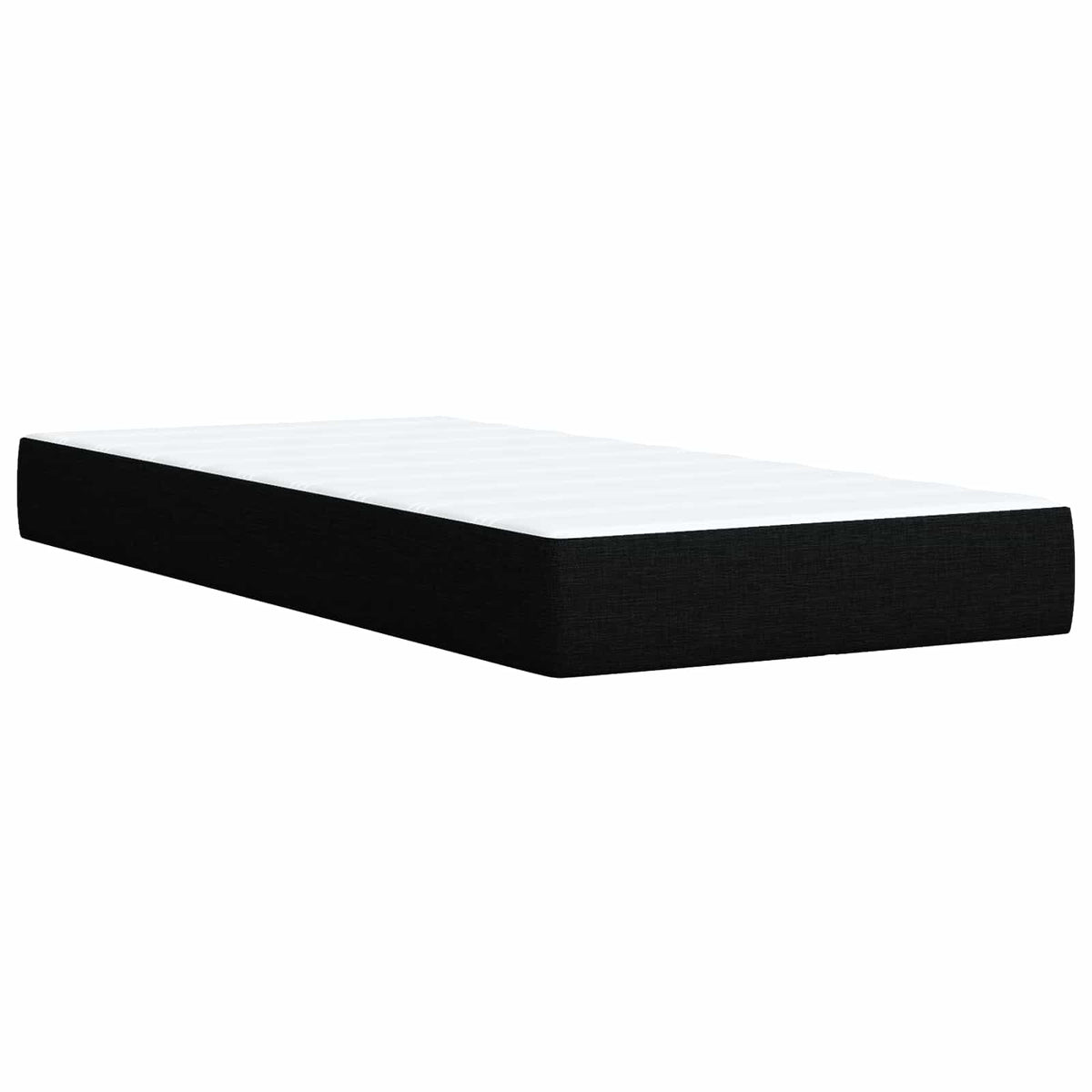 Letto box spring con materasso Nero 90 x 190 cm Tessuto | homemem39