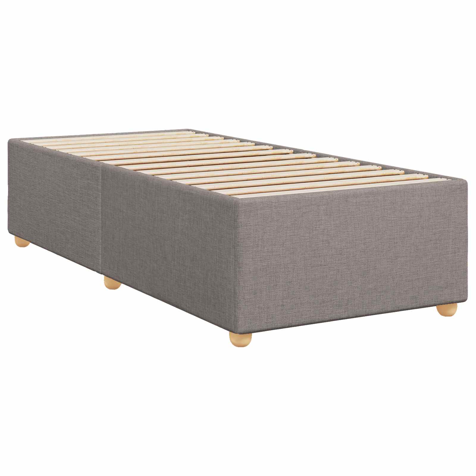 Letto box spring con materasso Tortora 100 x 200 cm Tessuto | homemem39