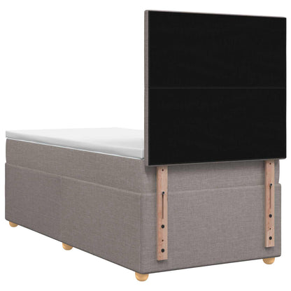 Letto box spring con materasso Tortora 100 x 200 cm Tessuto | homemem39
