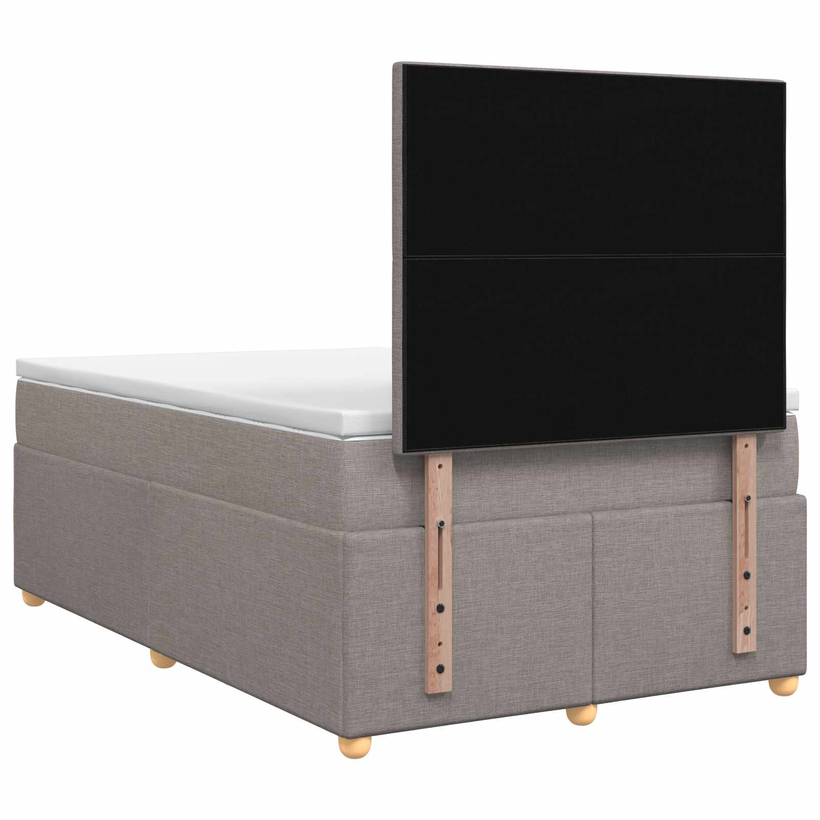 Letto box spring con materasso Tortora 120 x 190 cm Tessuto | homemem39