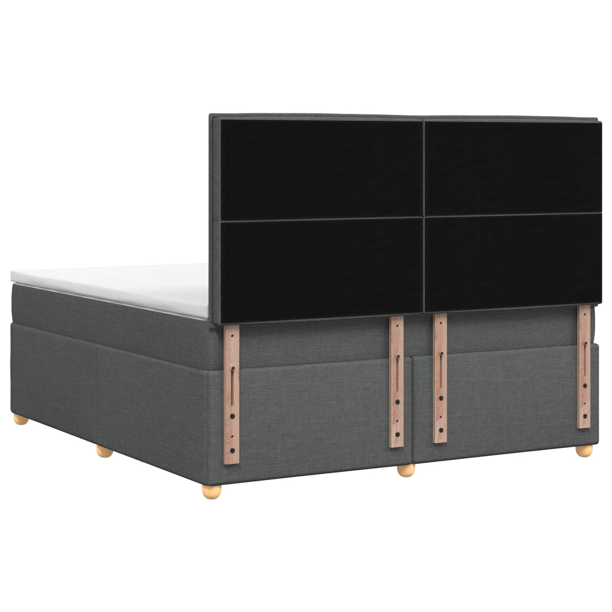Letto box spring con materasso Grigio Scuro 140 x 200 cm | homemem39