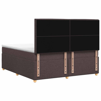Letto box spring con materasso Marrone Scuro 140 x 200 cm | homemem39