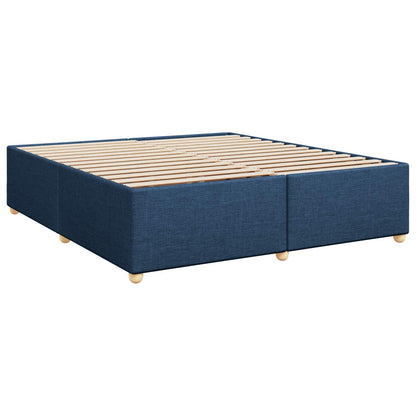 Letto box spring con materasso Blu 200 x 200 cm Tessuto | homemem39