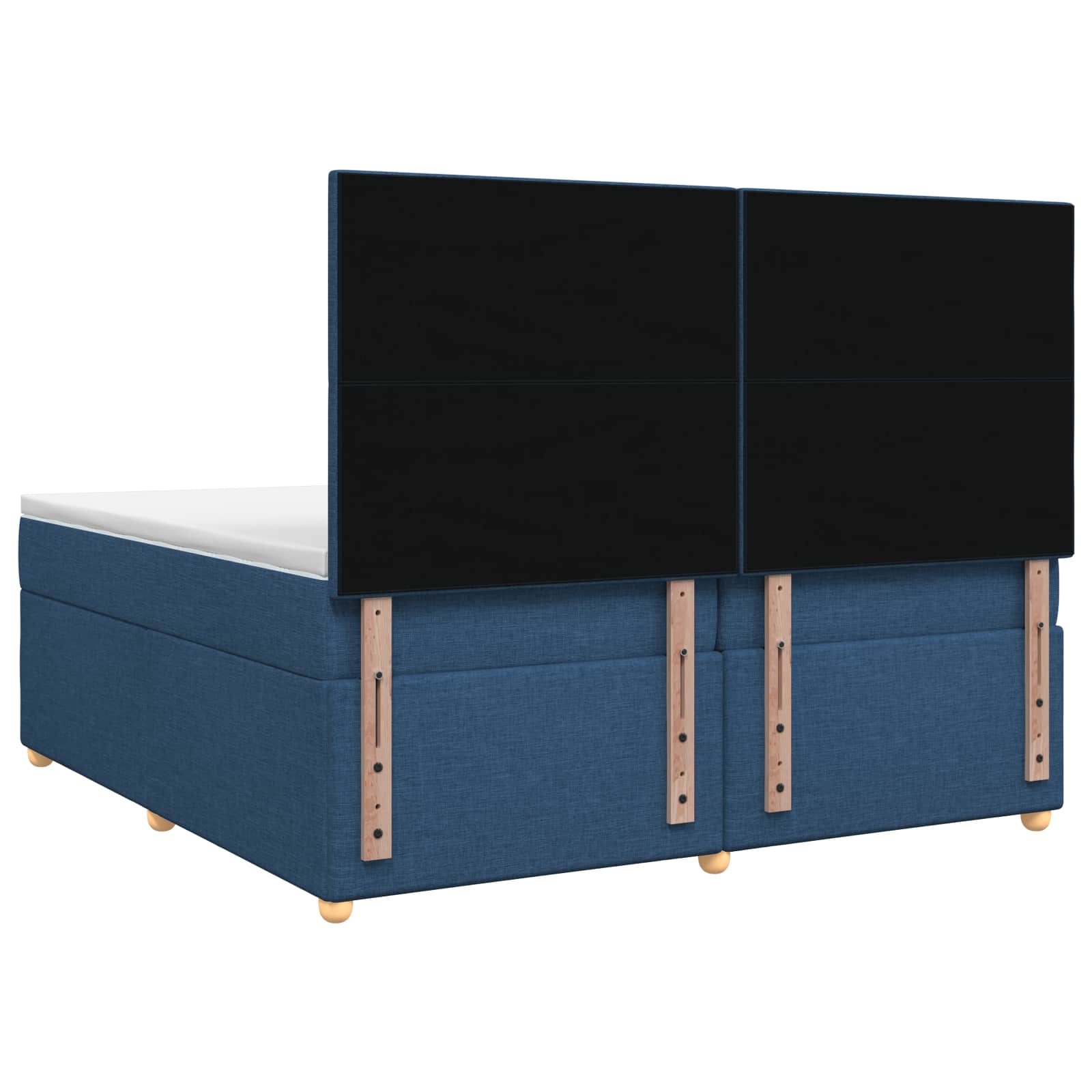 Letto box spring con materasso Blu 200 x 200 cm Tessuto | homemem39