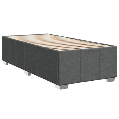Letto Box Spring LED con Materasso Grigio Scuro 80 x 200 cm | homemem39