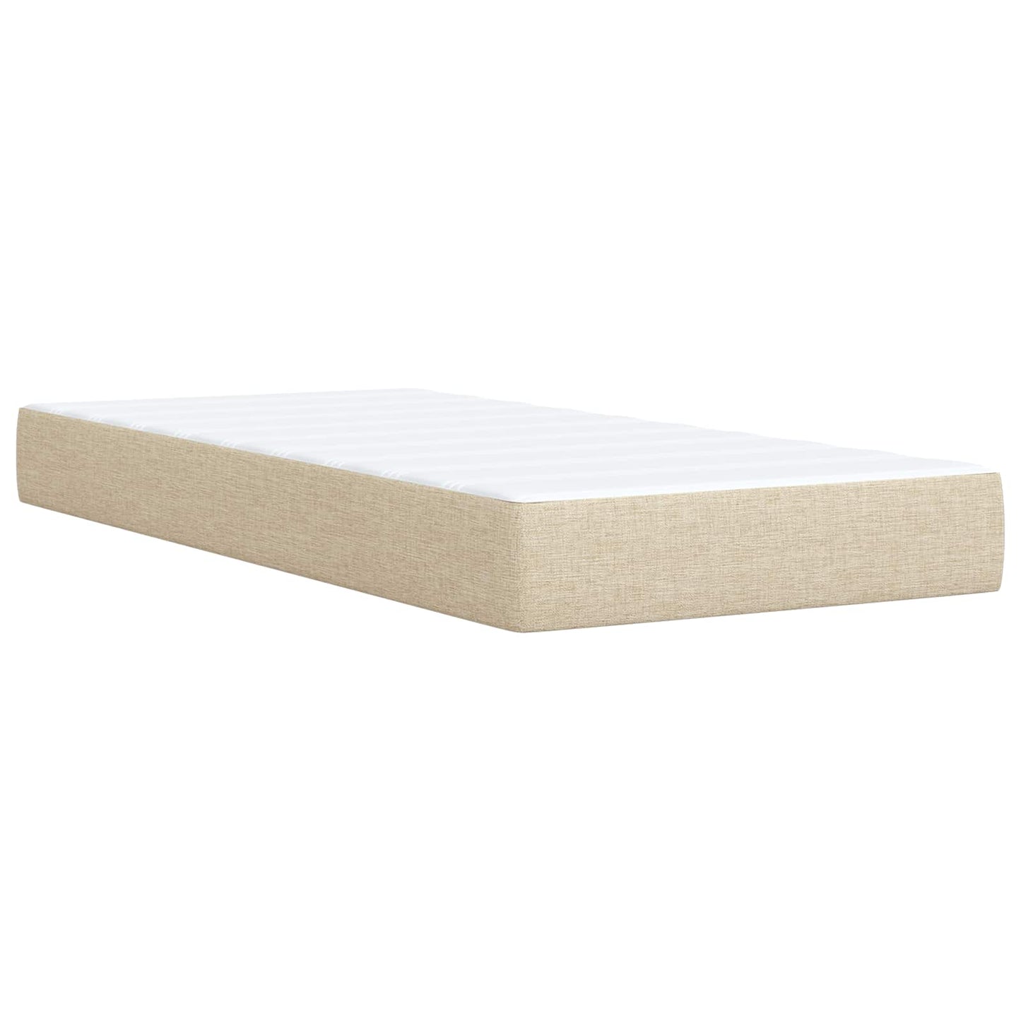 Letto Box Spring LED con Materasso Crema 80 x 200 cm Tessuto | homemem39