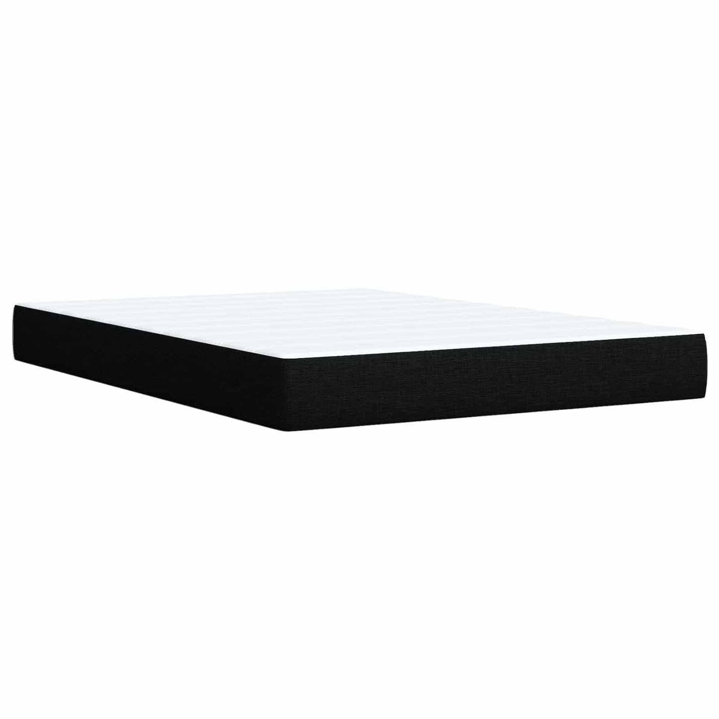 Letto Box Spring LED con Materasso Nero 140 x 190 cm Tessuto | homemem39
