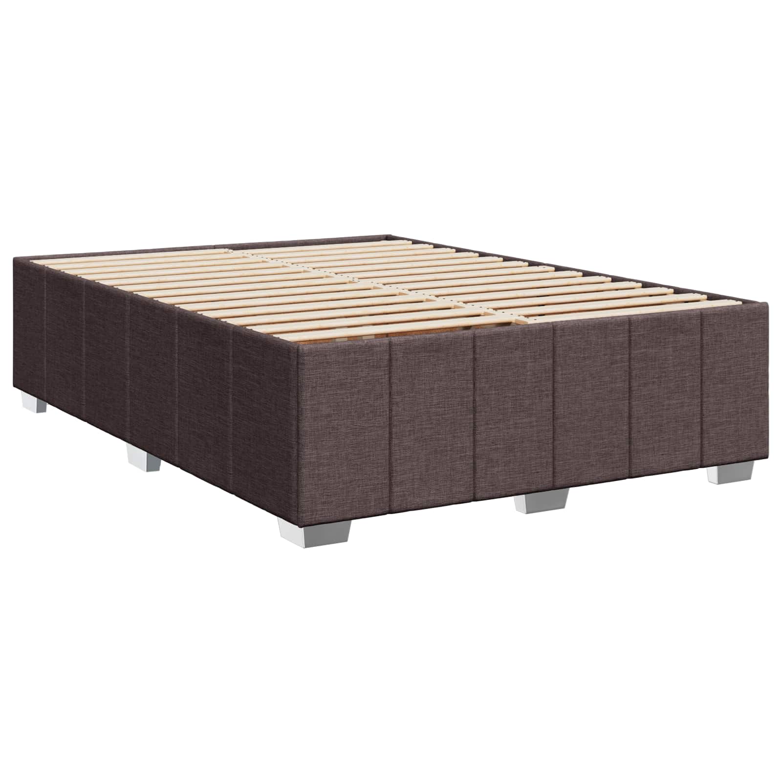 Letto Box Spring LED con Materasso Marrone Scuro 140 x 200 cm | homemem39