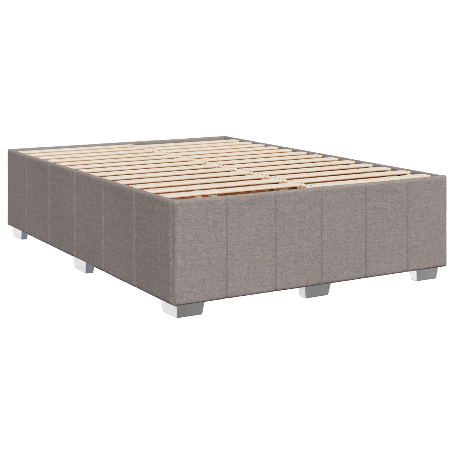 Letto Box Spring LED con Materasso Tortora 140 x 200 cm Tessuto | homemem39