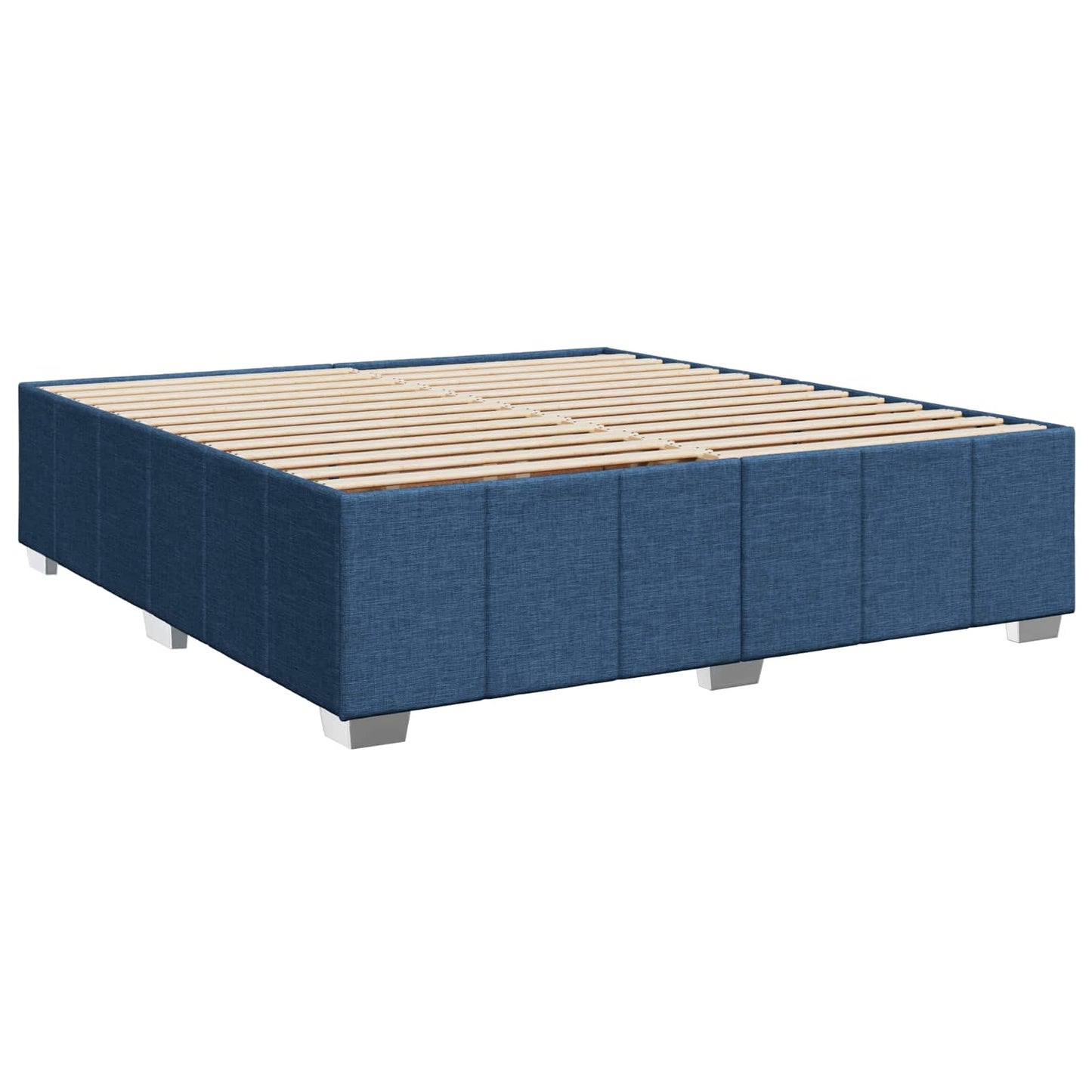 Letto Box Spring LED con Materasso Blu 160 x 200 cm Tessuto | homemem39