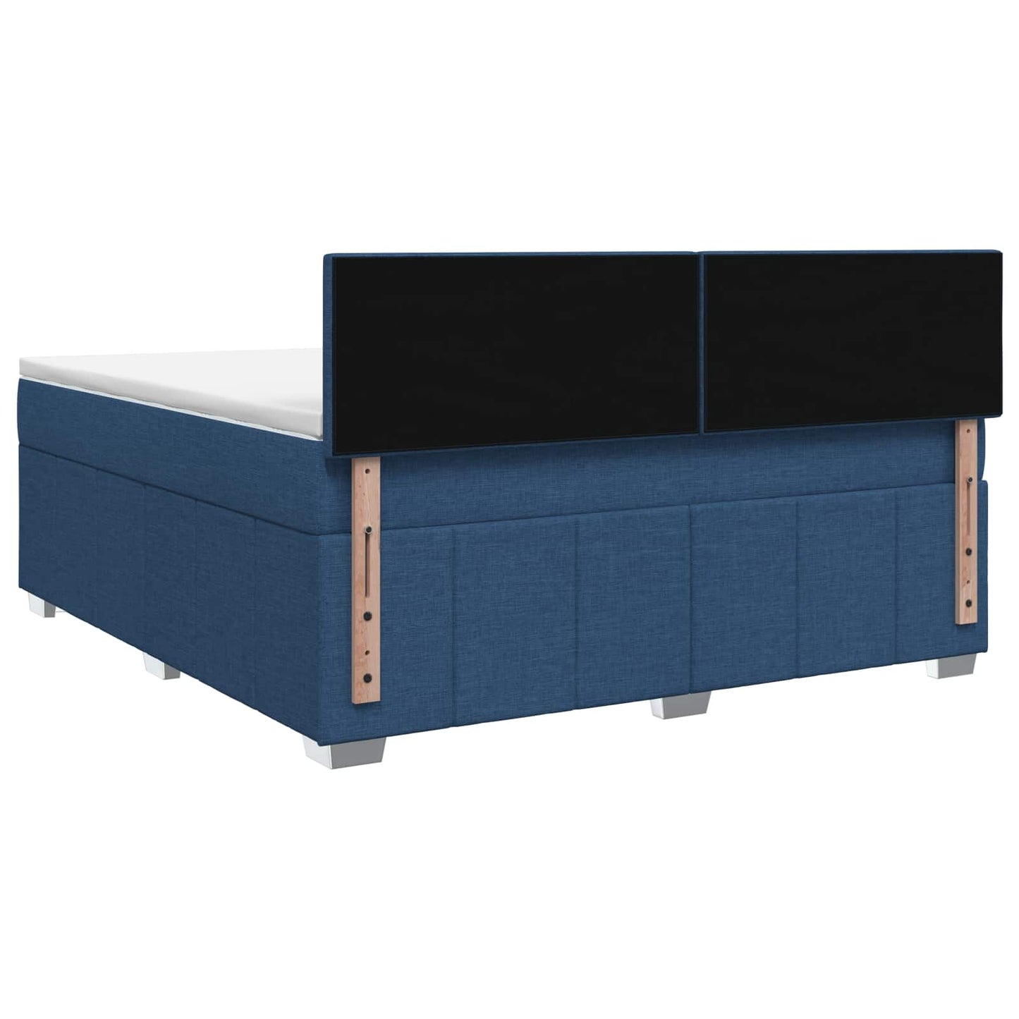 Letto Box Spring LED con Materasso Blu 160 x 200 cm Tessuto | homemem39