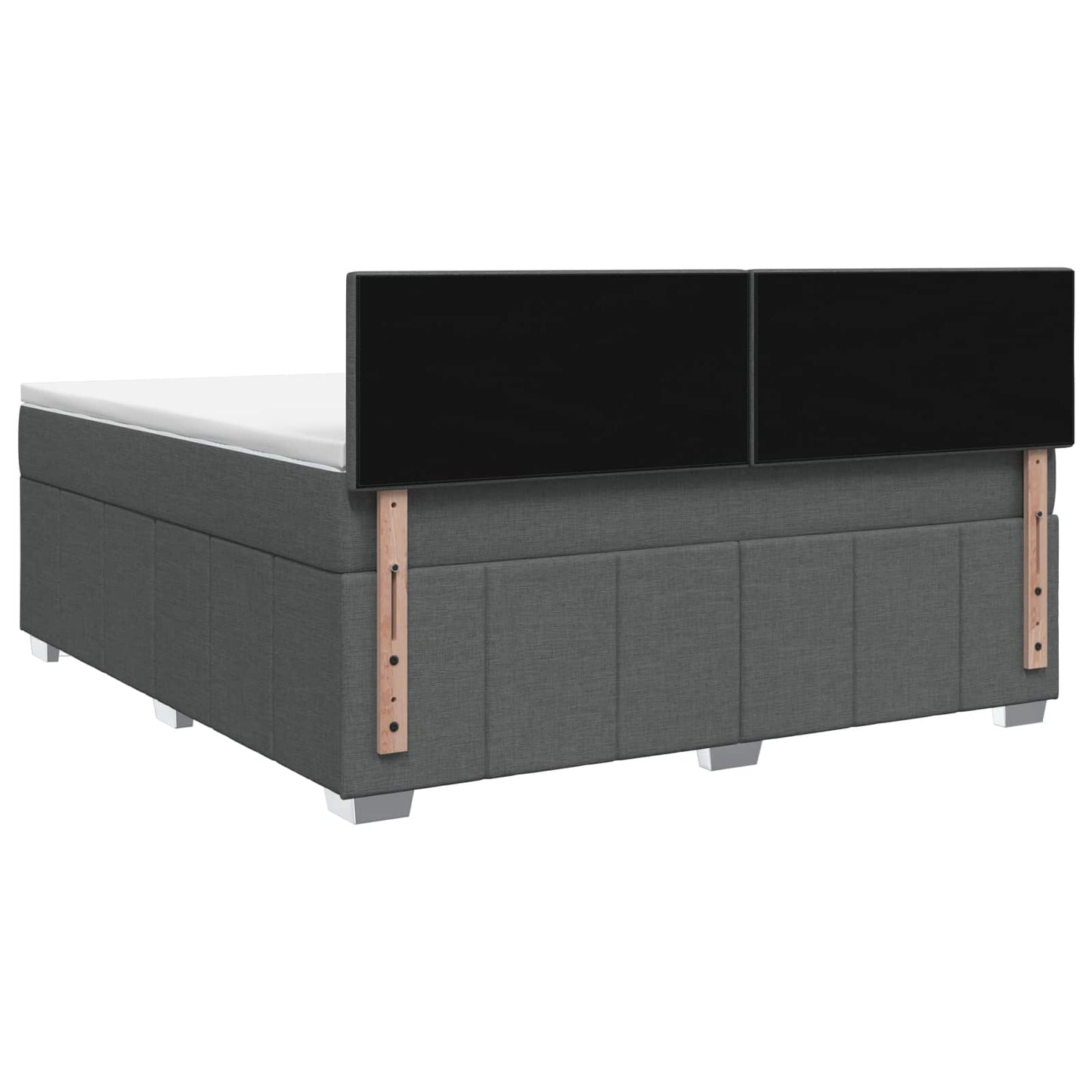 Letto Box Spring LED con Materasso Grigio Scuro 180 x 200 cm | homemem39