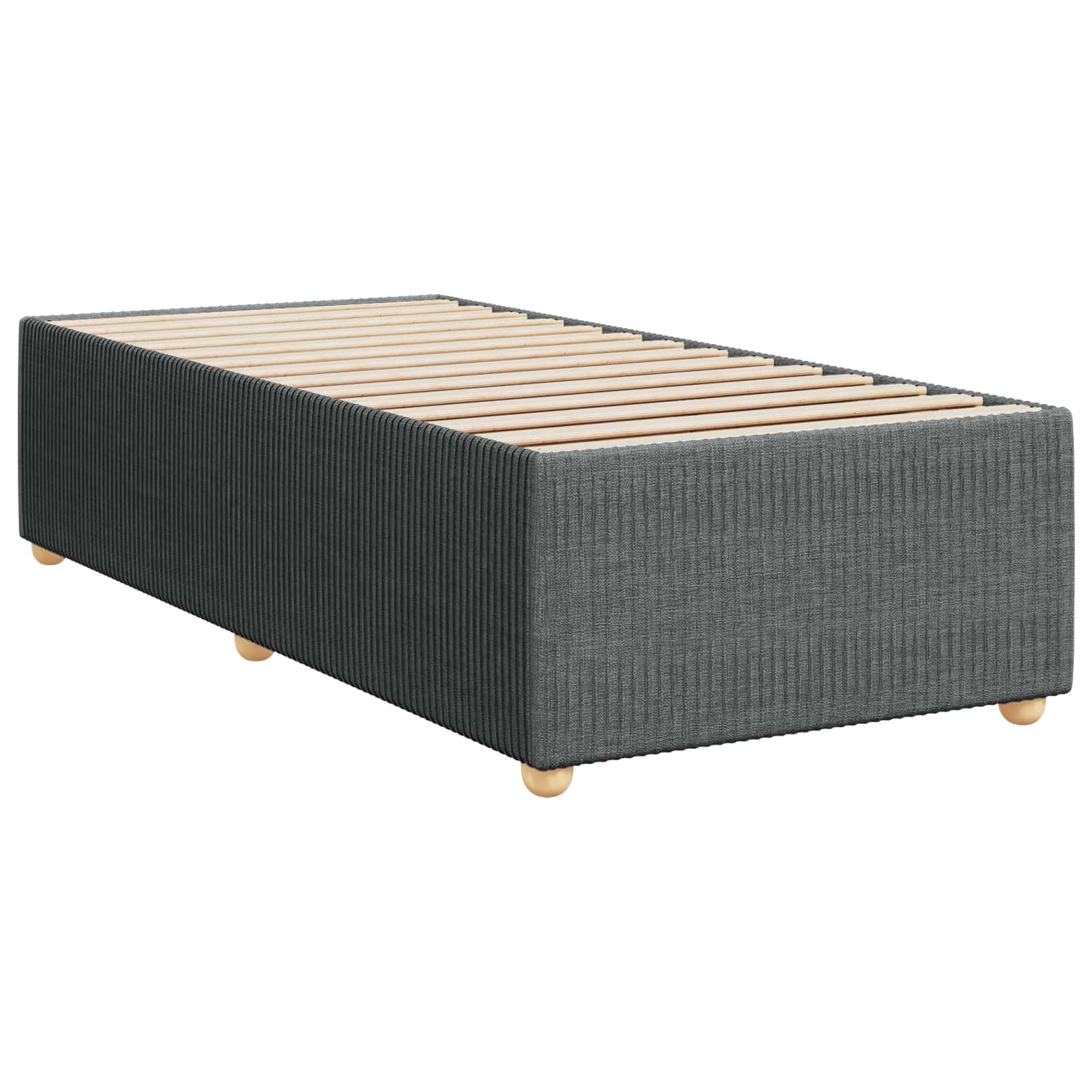 Letto Box Spring LED con Materasso Grigio Scuro 80 x 200 cm | homemem39