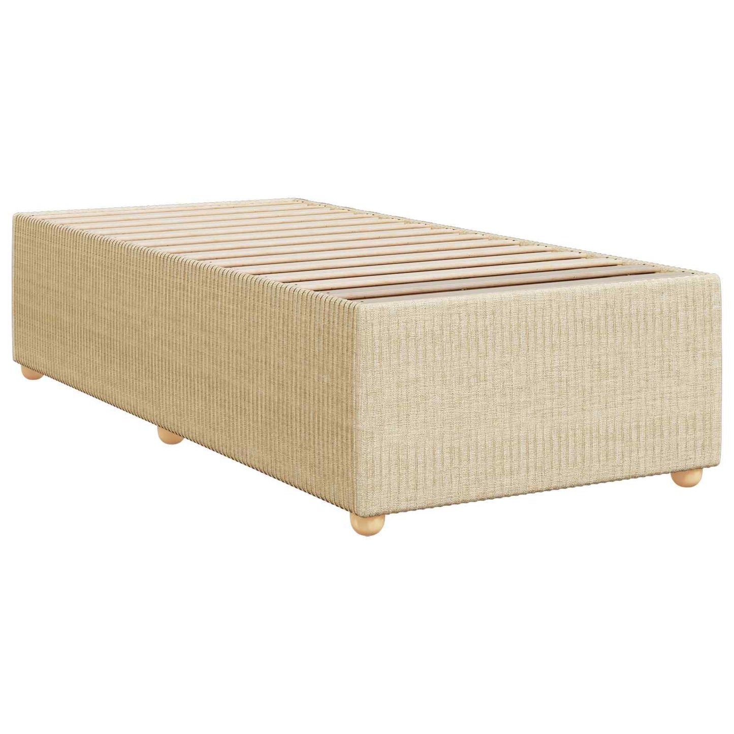 Letto Box Spring LED con Materasso Crema 80 x 200 cm Tessuto | homemem39