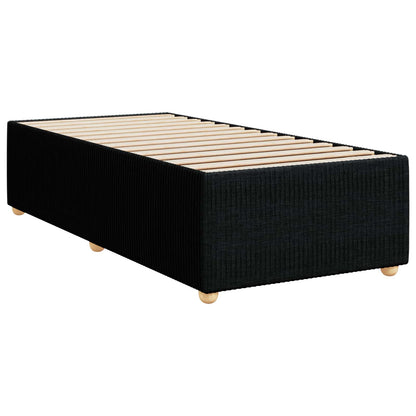 Letto Box Spring LED con Materasso Nero 90 x 190 cm Tessuto | homemem39