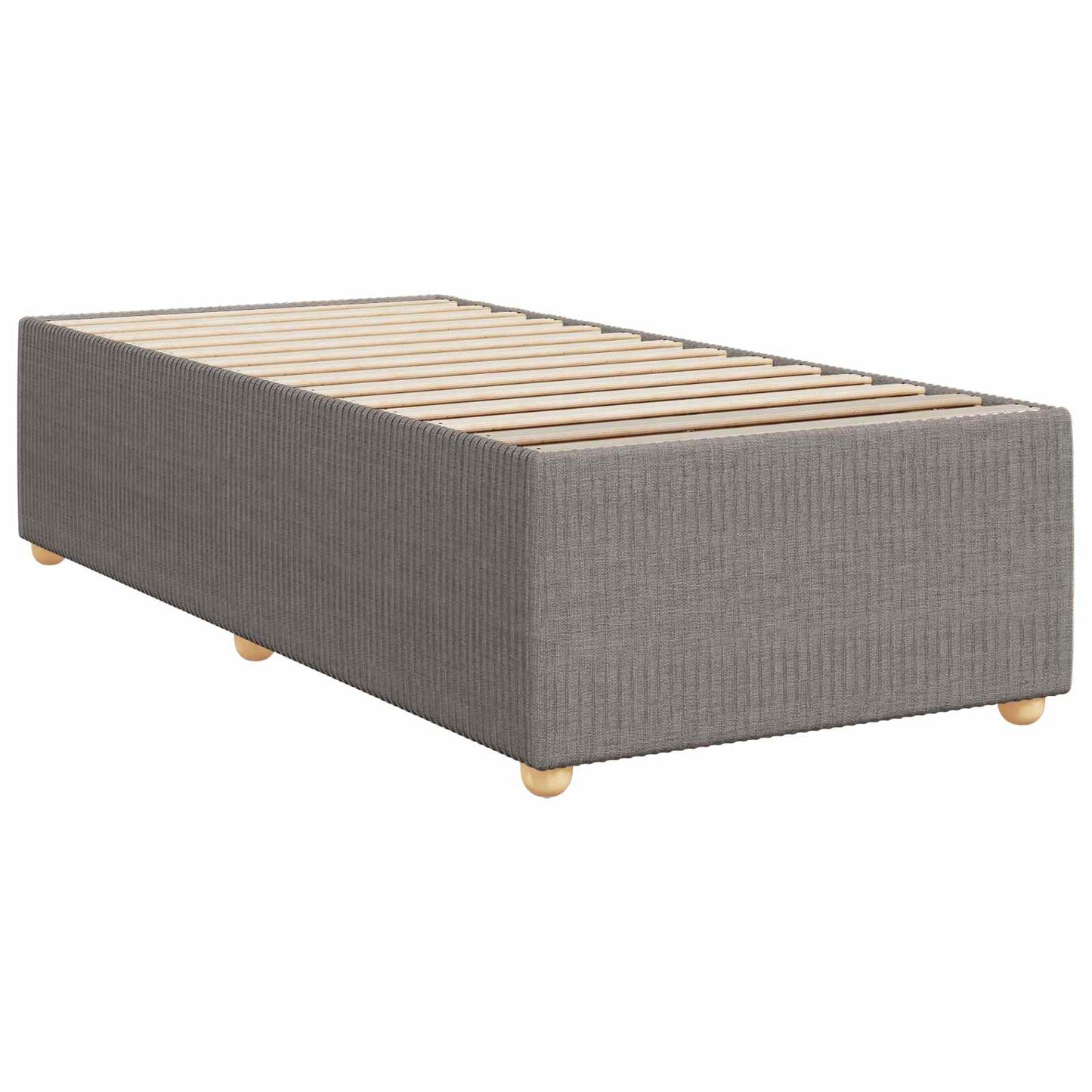 Letto Box Spring LED con Materasso Tortora 100 x 200 cm Tessuto | homemem39