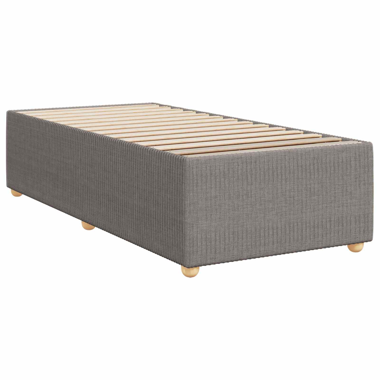Letto Box Spring LED con Materasso Tortora 100 x 200 cm Tessuto | homemem39