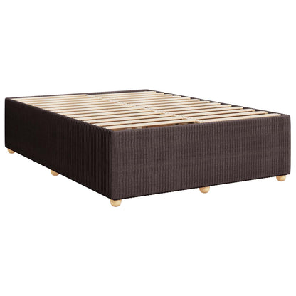 Letto Box Spring LED con Materasso Marrone Scuro 140 x 190 cm | homemem39