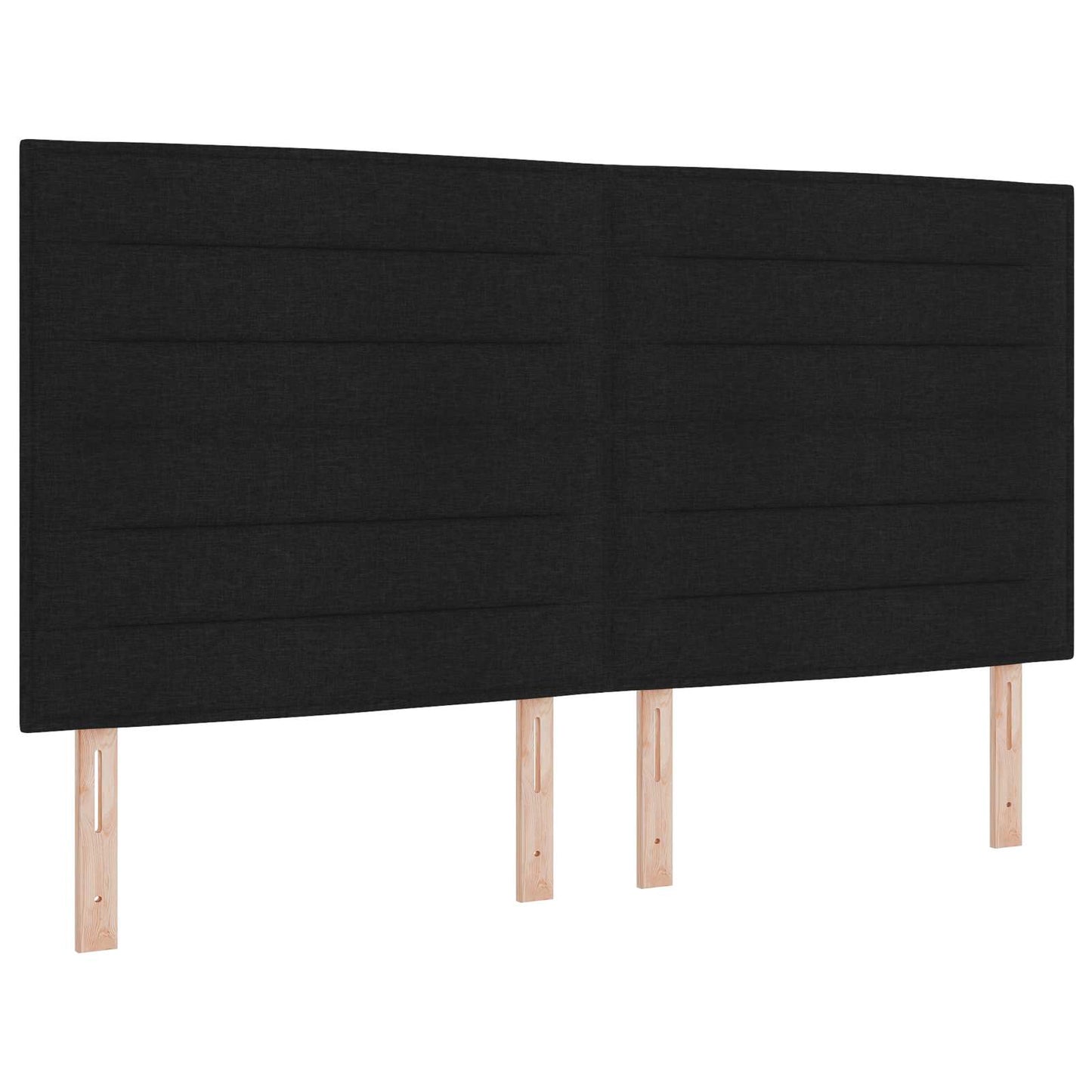 Letto Box Spring LED con Materasso Nero 180 x 200 cm Tessuto