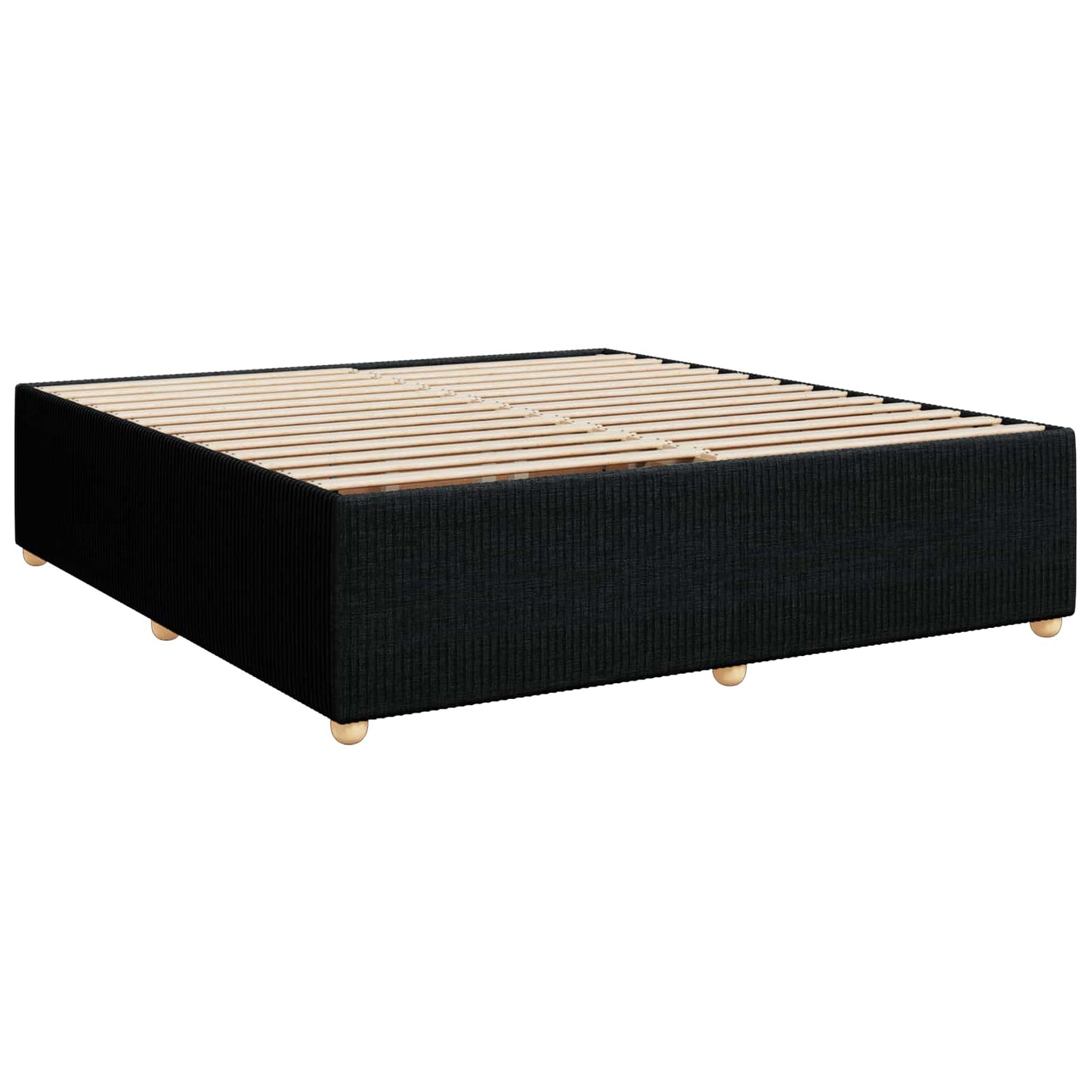 Letto Box Spring LED con Materasso Nero 180 x 200 cm Tessuto