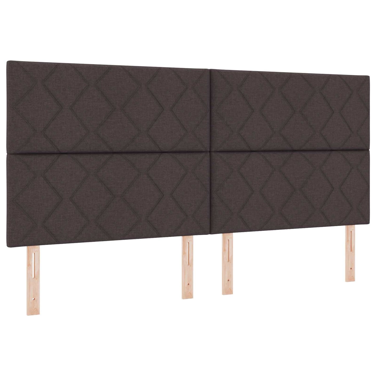 Letto Box Spring LED con Materasso Marrone Scuro 200 x 200 cm