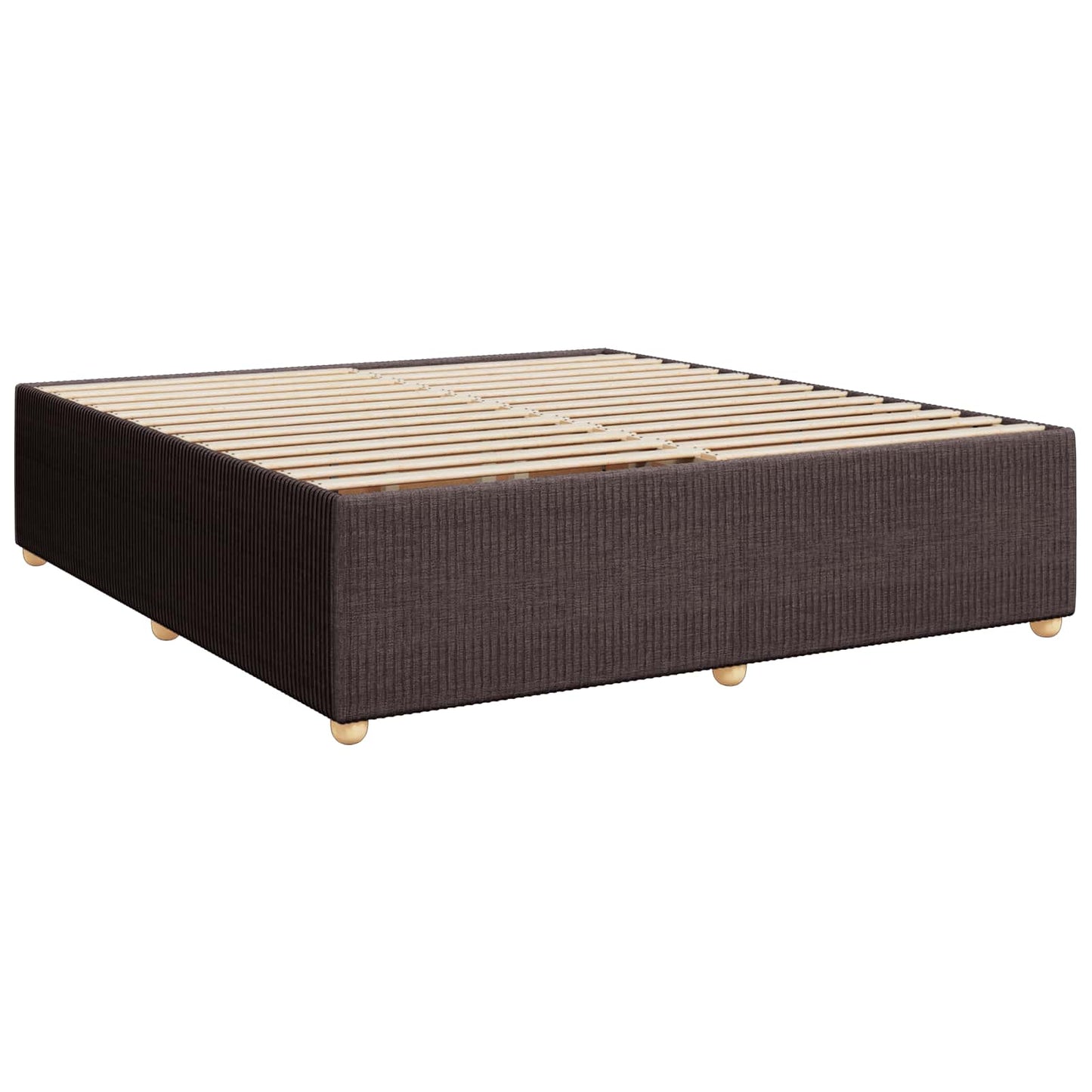 Letto Box Spring LED con Materasso Marrone Scuro 200 x 200 cm