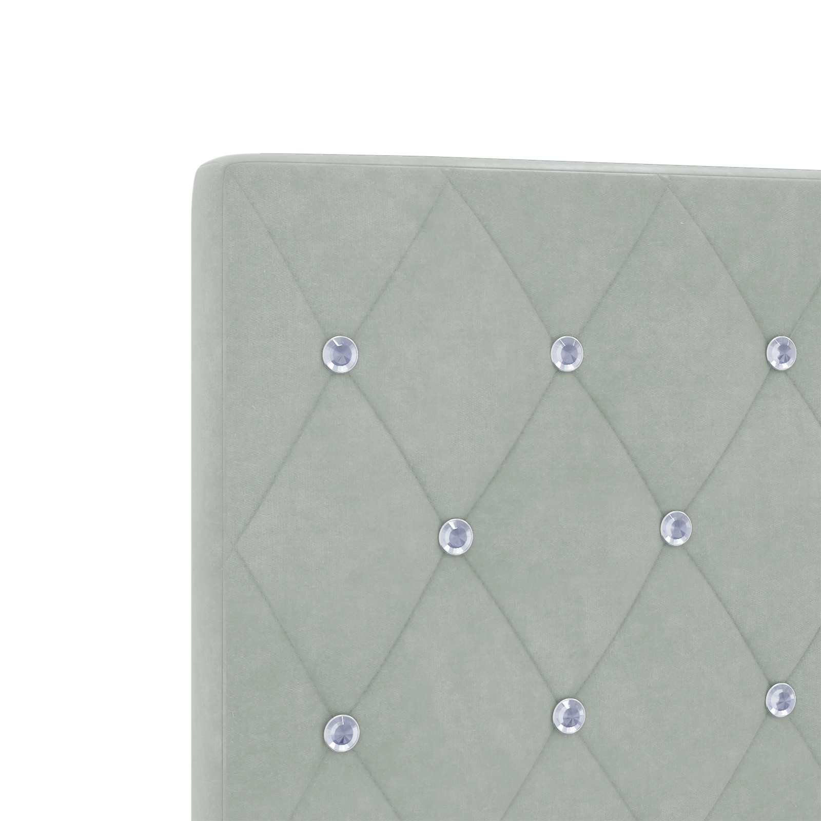 Letto Box Spring LED con Materasso Grigio Chiaro 100 x 200 cm | homemem39
