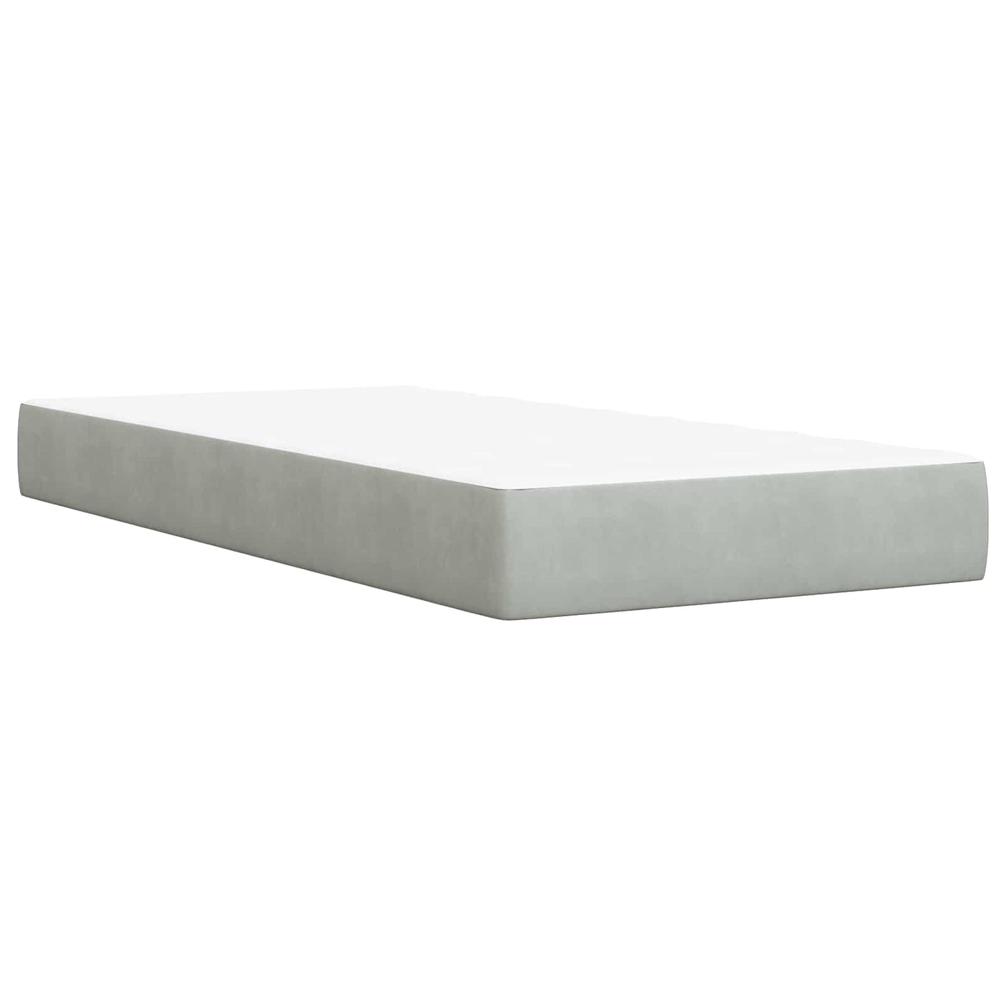 Letto Box Spring LED con Materasso Grigio Chiaro 100 x 200 cm | homemem39