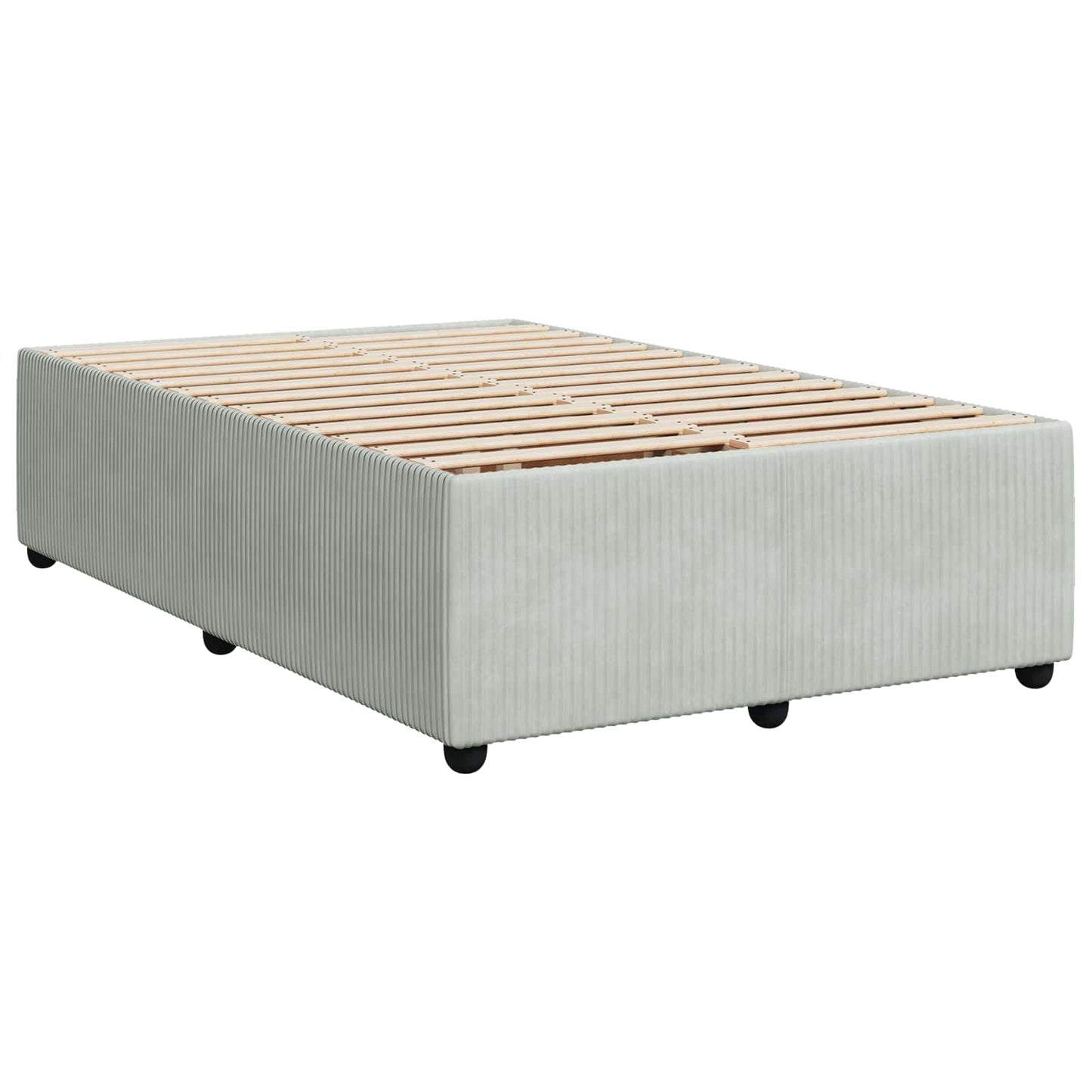 Letto Box Spring LED con Materasso Grigio Chiaro 120 x 200 cm | homemem39