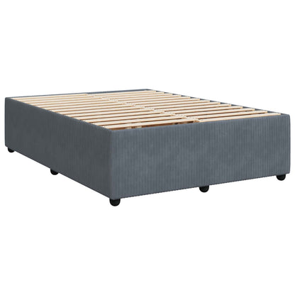Letto Box Spring LED con Materasso Grigio Scuro 140 x 200 cm | homemem39
