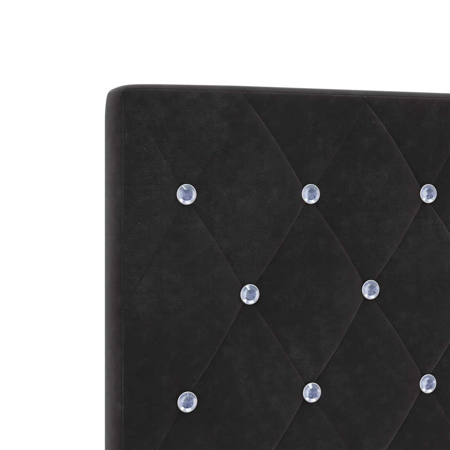 Letto Box Spring LED con Materasso Nero 140 x 200 cm Velluto | homemem39