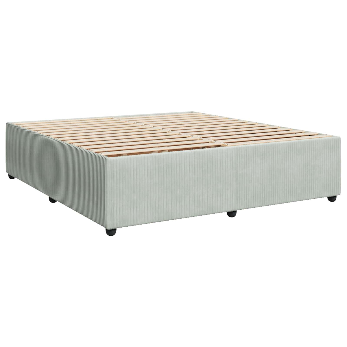 Letto Box Spring LED con Materasso Grigio Chiaro 180 x 200 cm | homemem39