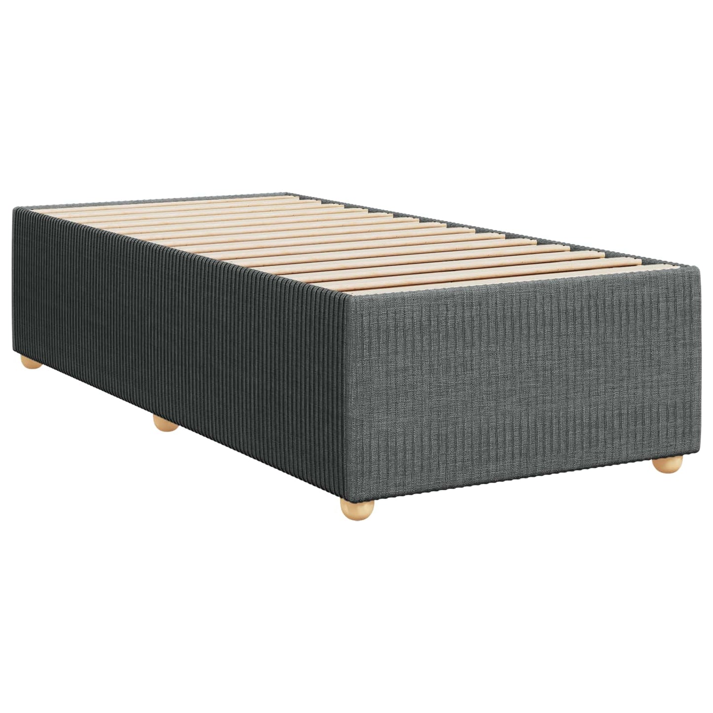Letto Box Spring LED con Materasso Grigio Scuro 90 x 190 cm | homemem39