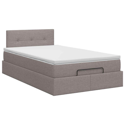 Letto ottomano con materasso Tortora 120 x 200 cm Tessuto | homemem39
