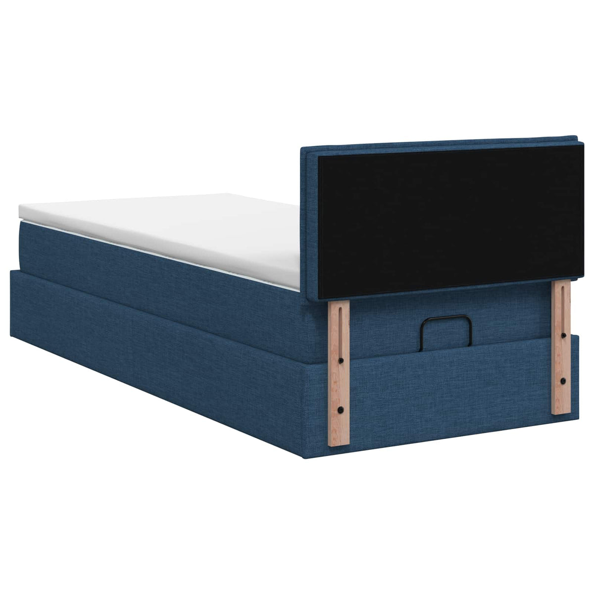 Letto ottomano con materasso Blu 80 x 200 cm Tessuto | homemem39