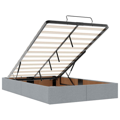 Letto ottomano con materasso Grigio Chiaro 120 x 190 cm Tessuto | homemem39