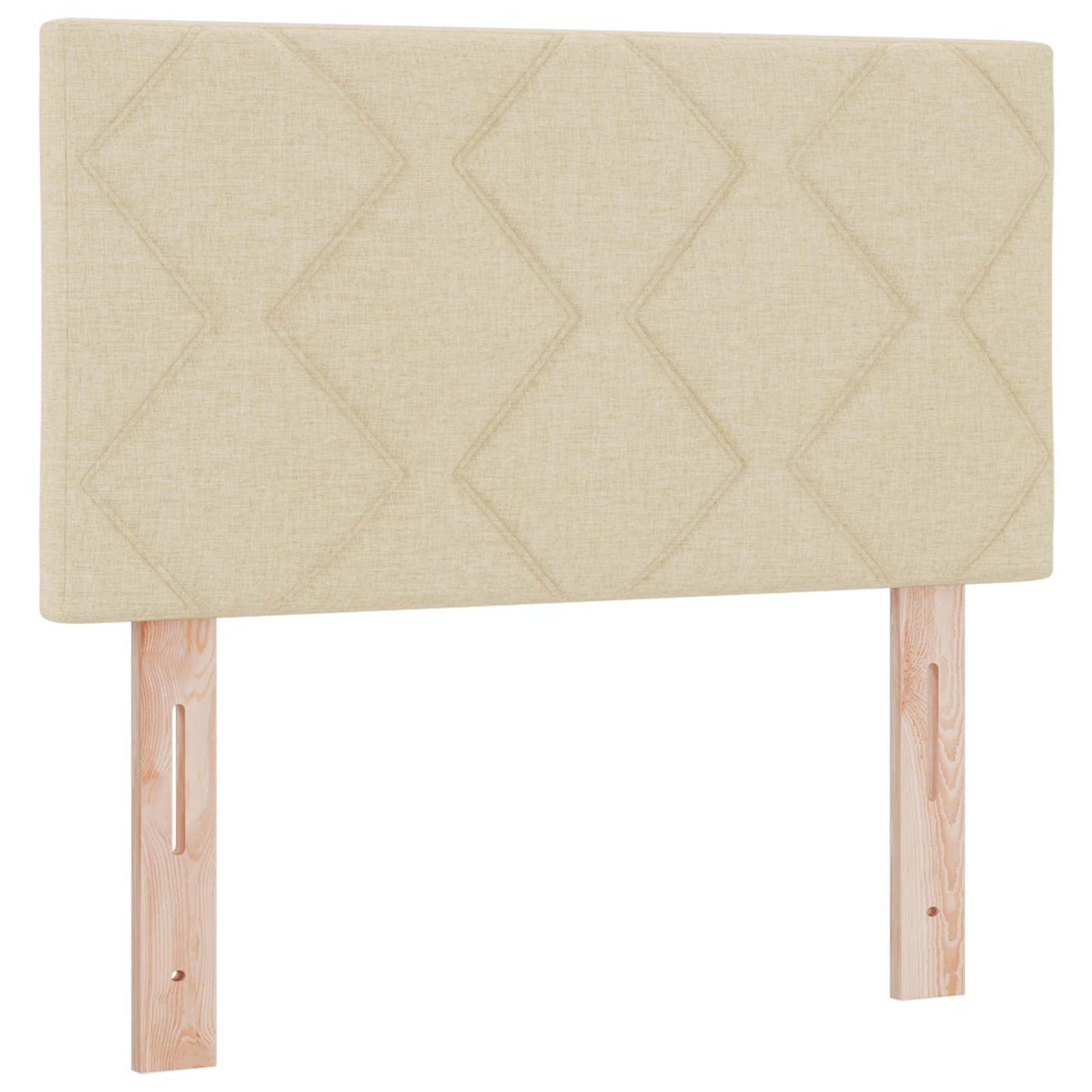 Letto ottomano con materasso Crema 120 x 190 cm Tessuto