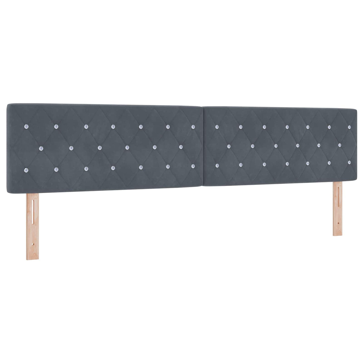Letto ottomano con materasso Grigio Scuro 200 x 200 cm Velluto