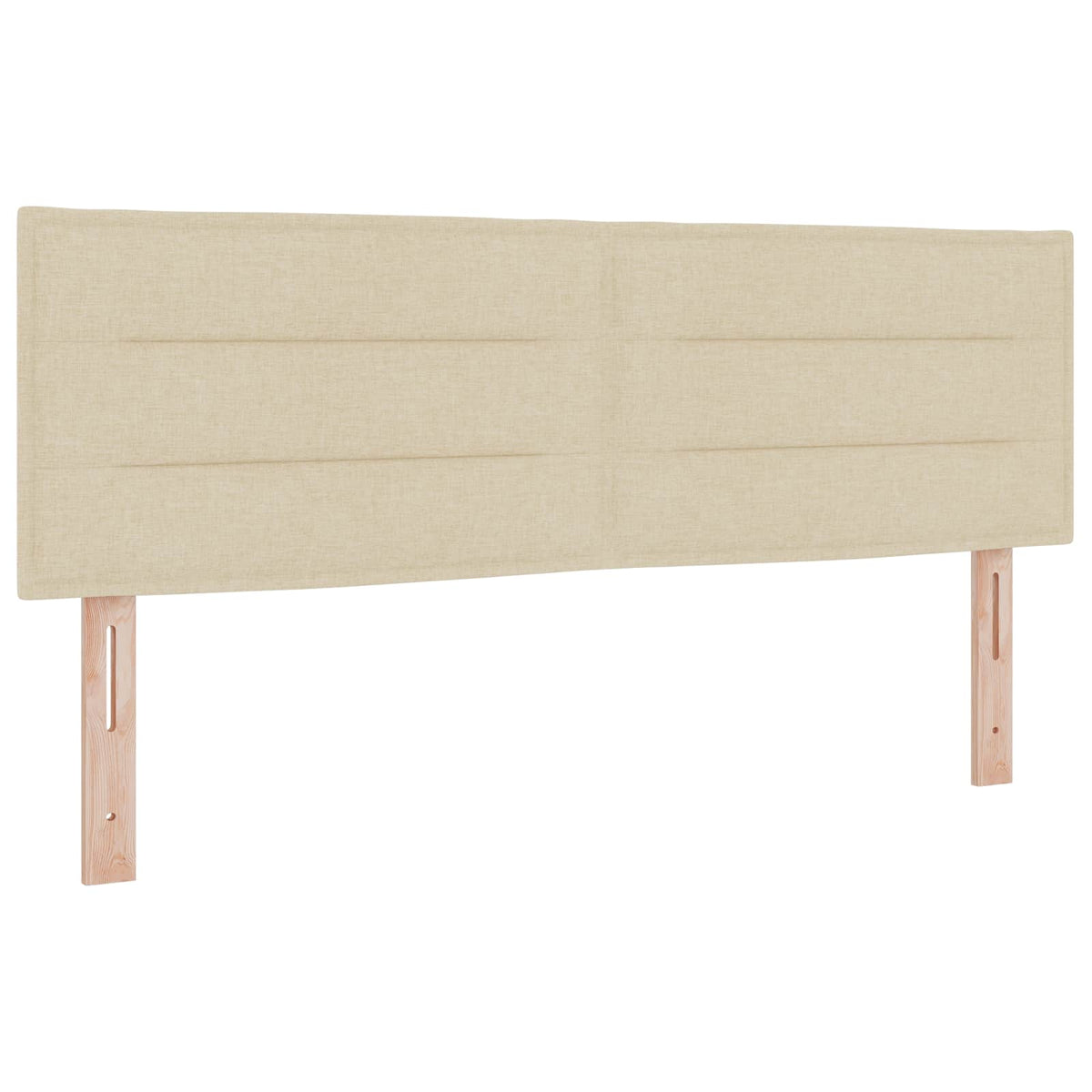 Letto ottomano con materasso con testiera 2 pcs Crema Tessuto