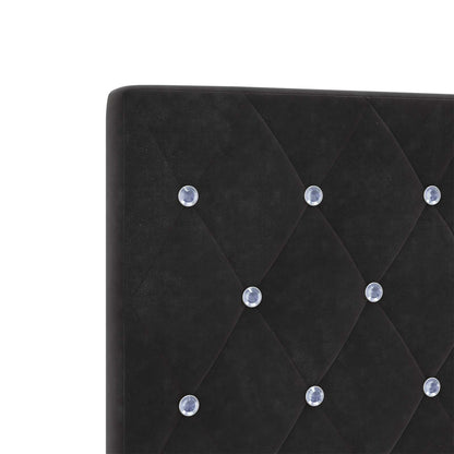 Letto ottomano con materasso con testiera 2 pcs Nero Velluto | homemem39
