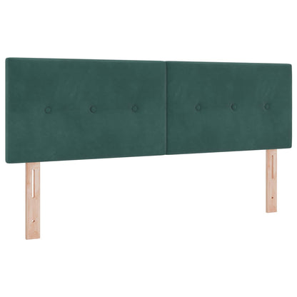 Letto ottomano con materasso 2 pz Verde Scuro Velluto