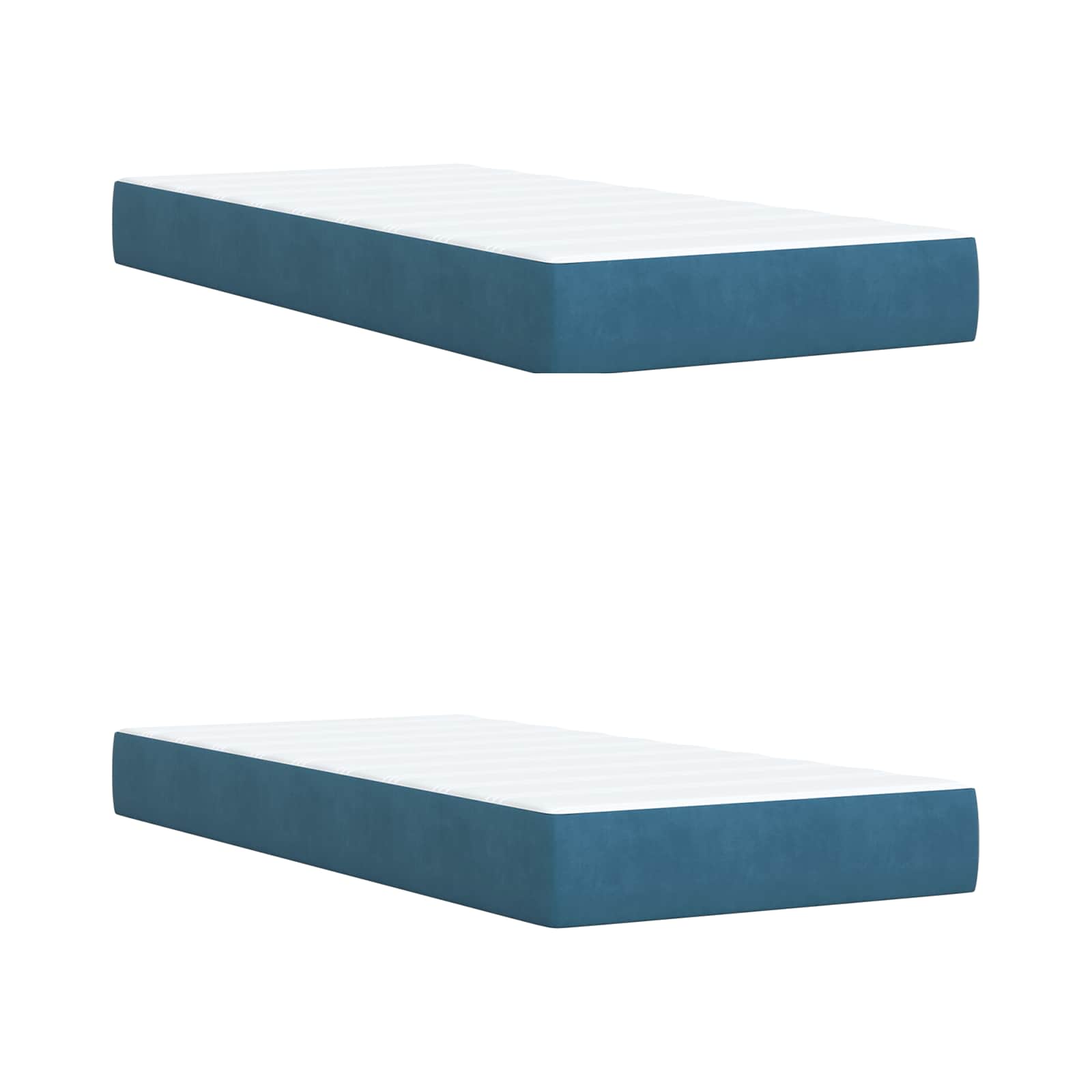 Letto ottomano con materasso 2 pz Blu Scuro Velluto | homemem39