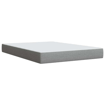 Letto Ottomano con Materasso e LED Grigio Chiaro 140 x 190 cm