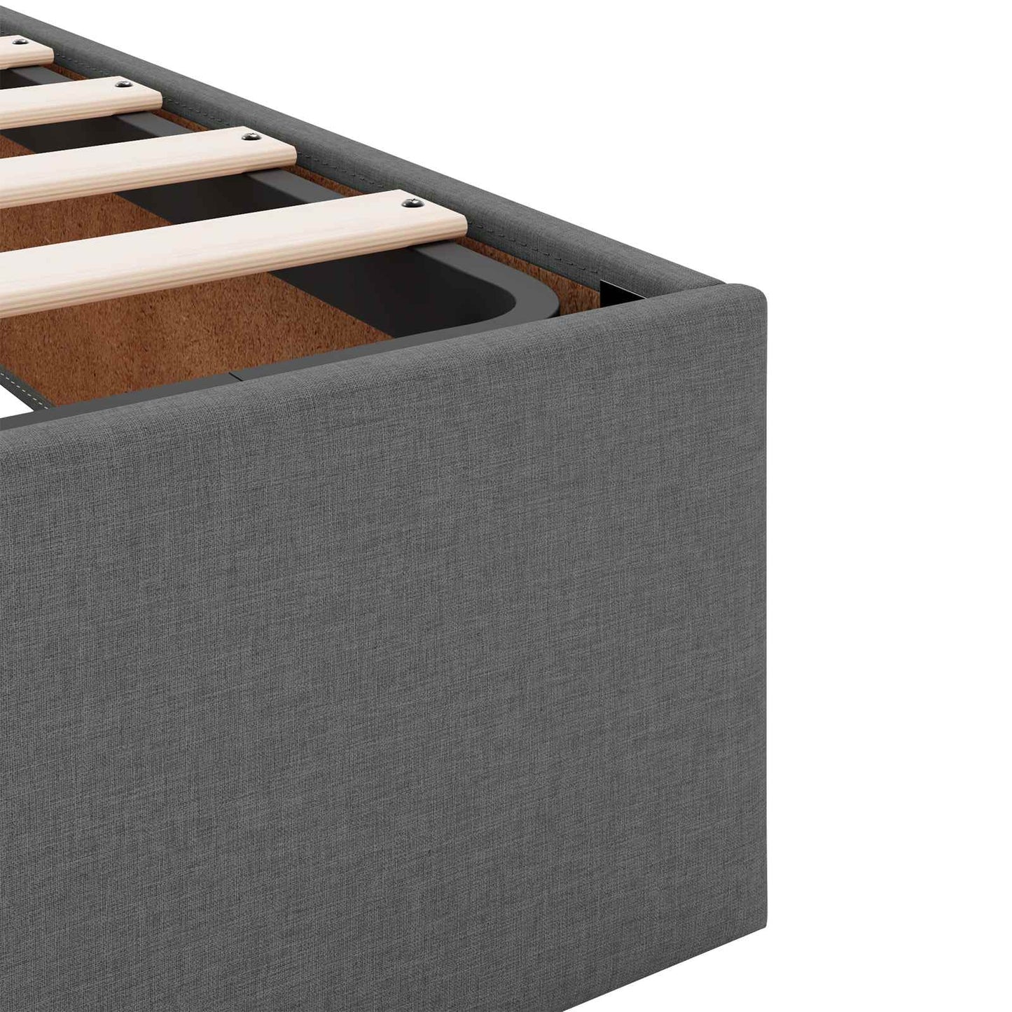 Letto Ottomano con Materasso e LED Grigio Scuro 140 x 190 cm | homemem39