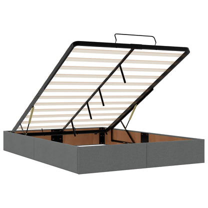 Letto Ottomano con Materasso e LED Grigio Scuro 140 x 190 cm | homemem39