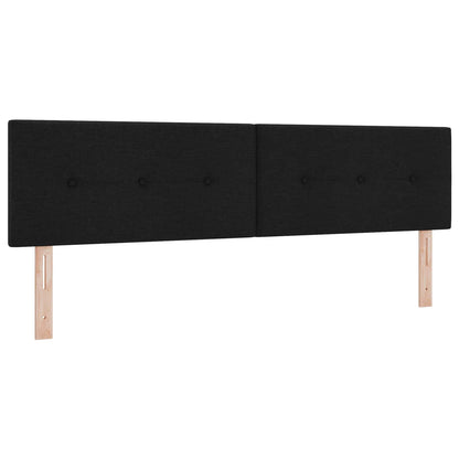 Letto Ottomano con Materasso e LED Nero 180 x 200 cm Tessuto