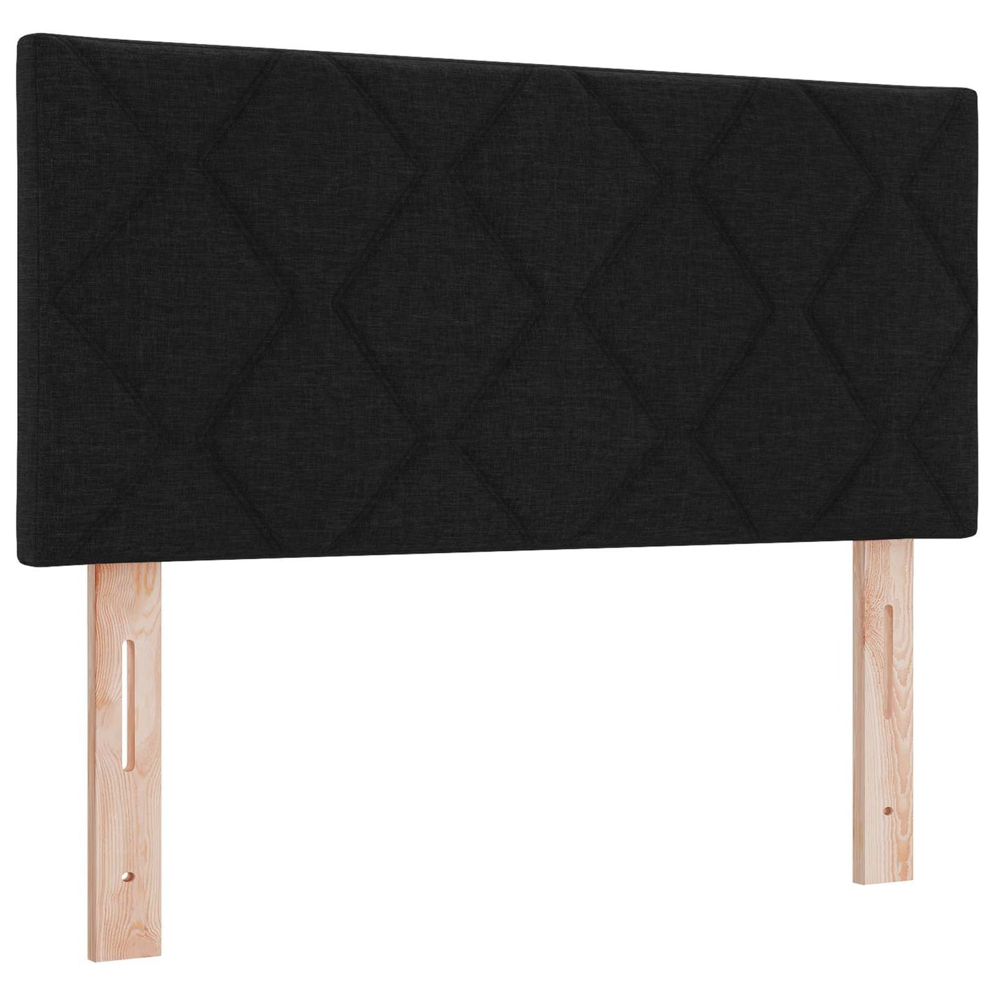 Letto Ottomano con Materasso e LED Nero 100 x 200 cm Tessuto
